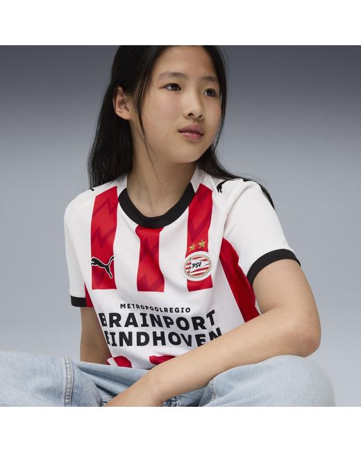 PUMA Red Psv Eindhoven 25/26 Heimtrikot Teenager, Kleidung, /Weiß