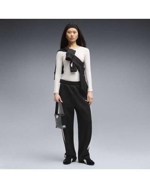 PUMA Black T7 Straight Track Pants