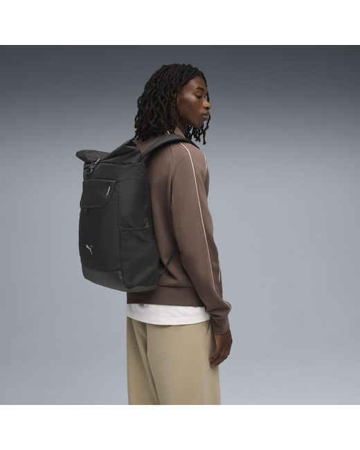 Sac À Dos Avec Rabat Supérieur Roulé Tech (26 L) PUMA en coloris Black