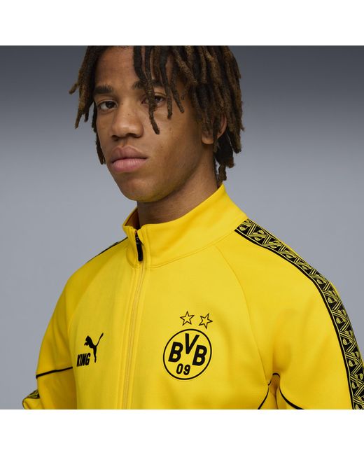 PUMA Borussia Dortmund King Anthem Jacke Herren, Kleidung, Faster/Schwarz in Yellow für Herren