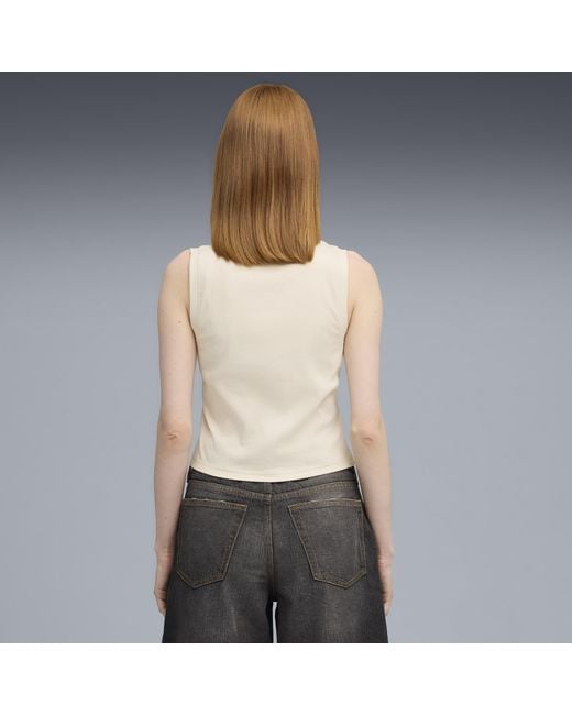 PUMA Gray Elevated Essentials Ribbed Tank Top