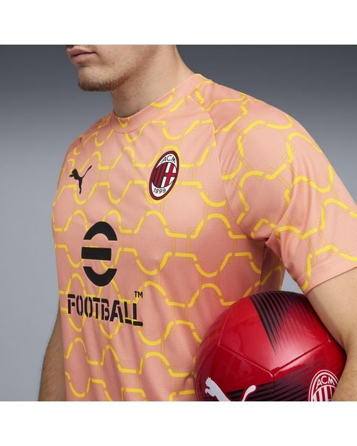PUMA Ac Milan Aufwärmtrikot Herren, Sport, Fruit/Sunny Gelb in Orange für Herren