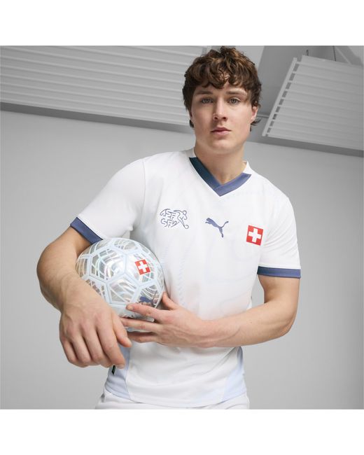 Camiseta de Visitante de Suiza 2024 de Fútbol PUMA de hombre de color White