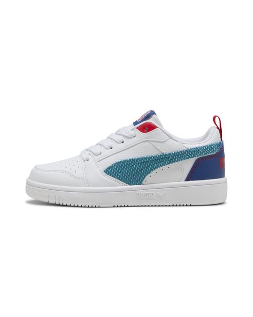 Zapatillas Rebound V6 Low Run Fun Juveniles, Calzado, Blanco/Tropical Azul/Clyde Royal PUMA de color Blue