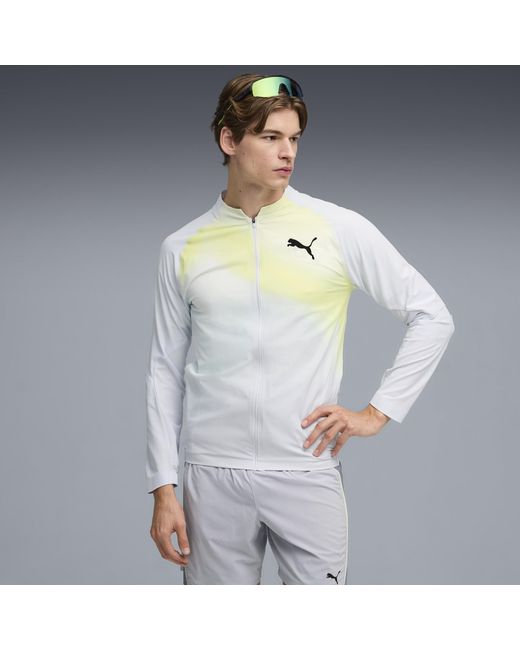 PUMA Gray Lightspeed Ultraweave Lightweight Running Jacket for men