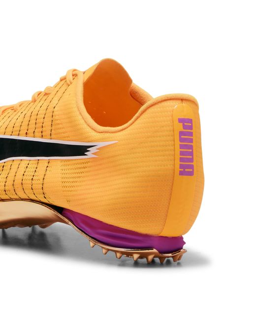PUMA Orange Evospeed 400 Nitro Elite 2 Spikes Schuhe, Sun Stream/Pure/Schwarz