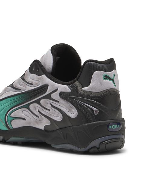 PUMA Black Inhale Distressed Sneakers