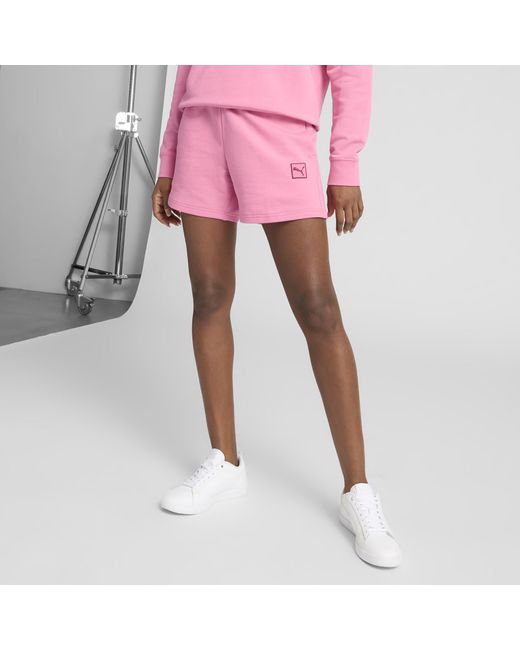 PUMA Pink Elevated Essentials 5" Mid-Rise Shorts