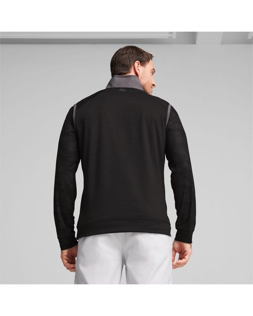 PUMA Black Cloudspun Golf Vest Jacket for men