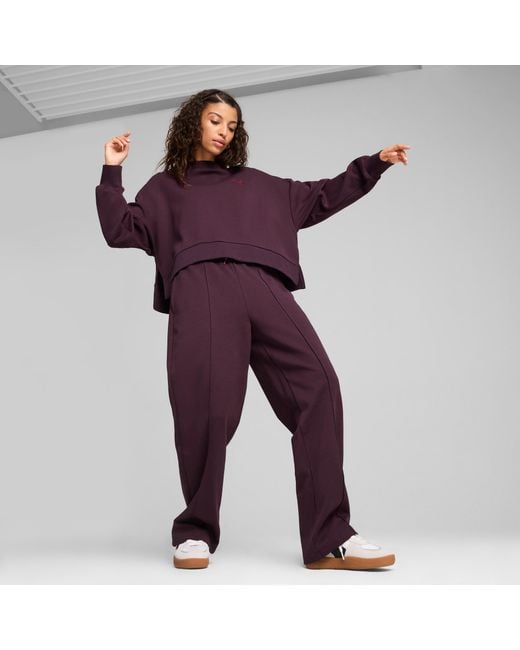 PUMA Purple Classics Pintuck Sweatpants