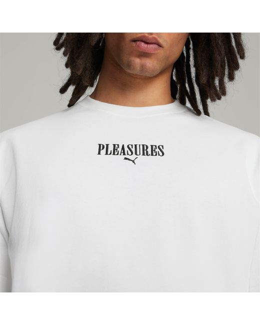 PUMA X PLEASURES Grafik-T-Shirt in White für Herren
