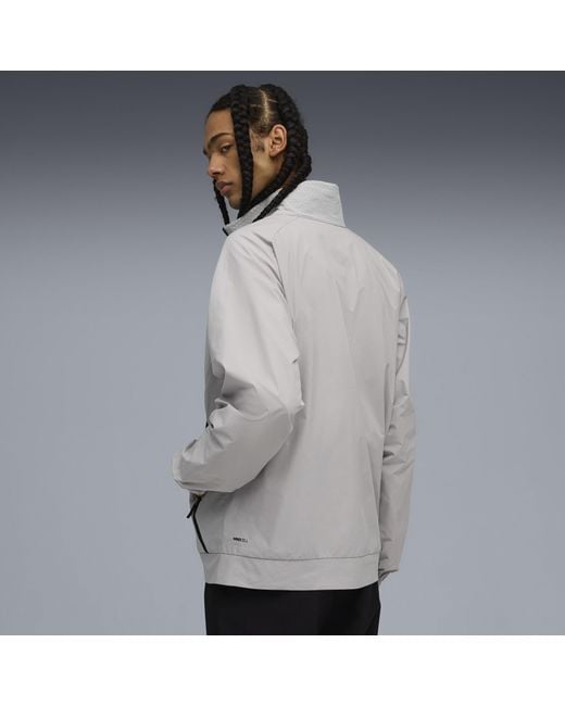 PUMA Gray Tech Half-Zip Crew for men