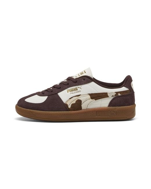 PUMA Brown Palermo Cow Print Sneakers