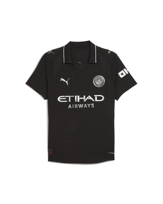 PUMA Black Manchester City 25/26 Authentic Away Jersey for men