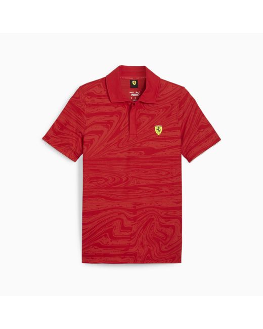 Polo grafica Scuderia Ferrari Race Motorsport da di PUMA in Red da Uomo