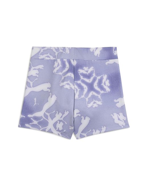 PUMA Blue Dare To All-Over Print 3" Tights
