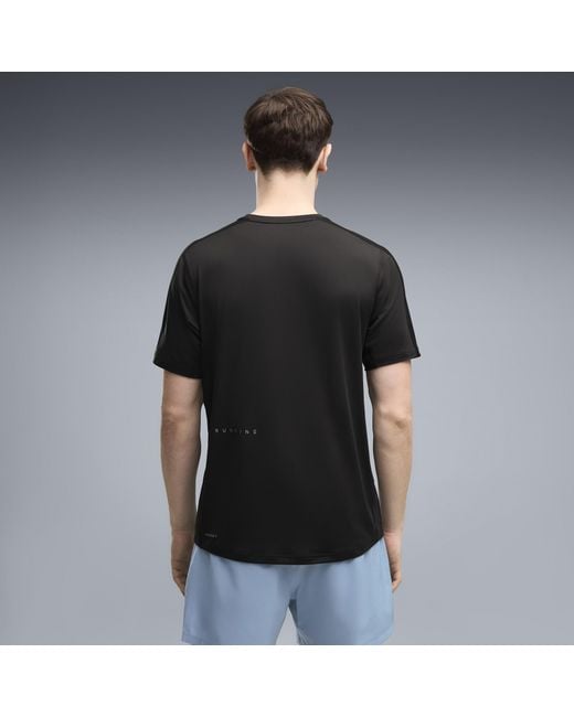 PUMA Black Brightstride Cloudspun Running T-Shirt for men