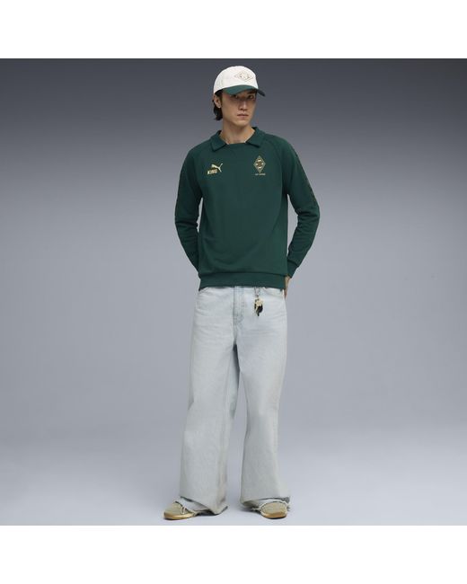 Top Borussia Mönchengladbach King Da Uomo, Sport, Dark Myrtle/Oro di PUMA in Green da Uomo