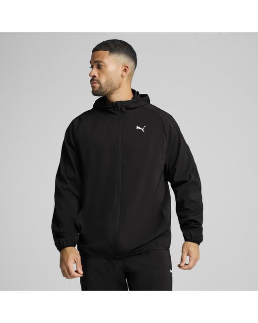 PUMA Black Tad Tech Woven Full Zip Jacket for men