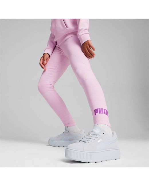 PUMA Pink Essentials Jugend Leggings mit Logo Kinder