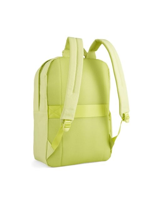 PUMA Yellow Recycled Polyester Fleece-Lined Unisex Backpack