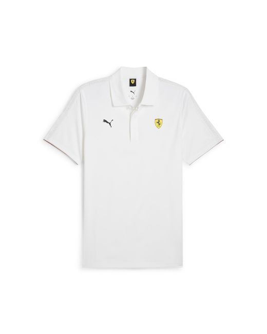 PUMA Scuderia Ferrari HP Race Cloudspun Poloshirt in White für Herren