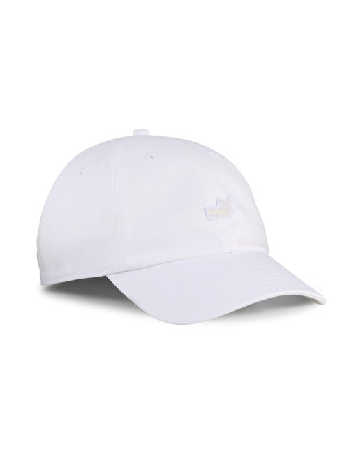 PUMA White ESS No. 1 Logo Patch Baseballcap