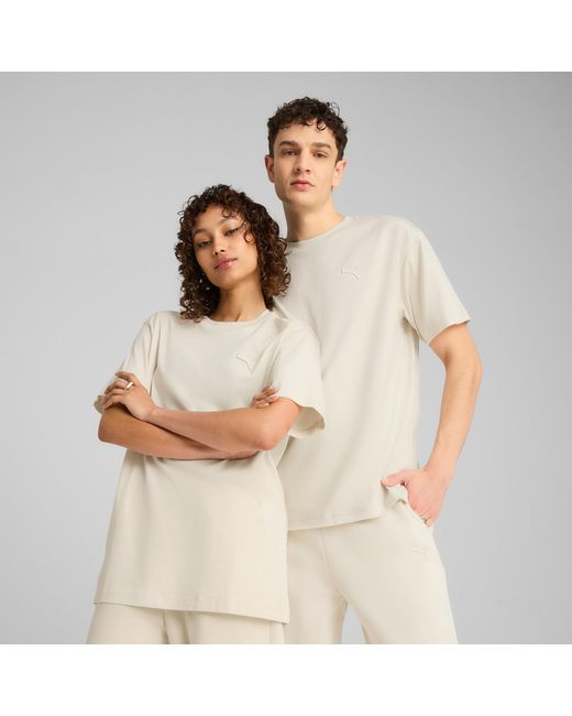 PUMA Essentials Elevated Uniseks T-Shirt Voor in het Natural