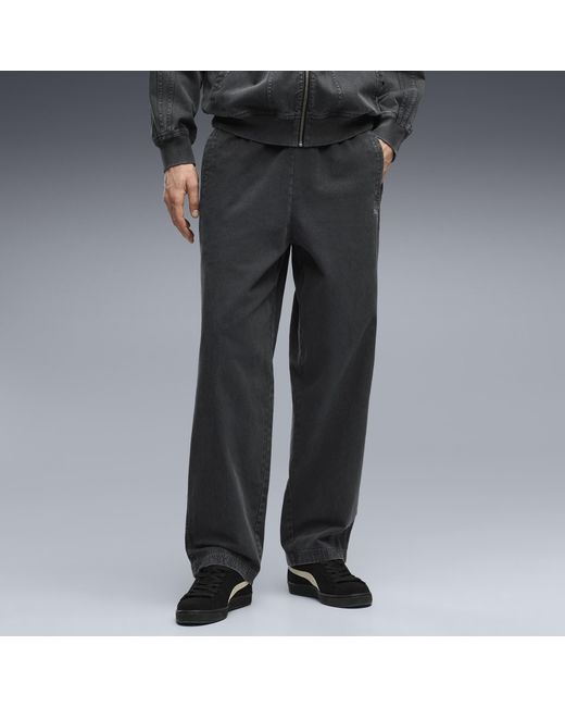 PUMA Black Future..Archive Relaxed Washed Twill Track Pants for men