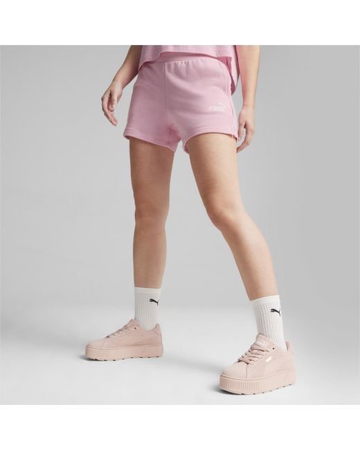 PUMA Pink Essentials 4" Sweat Shorts