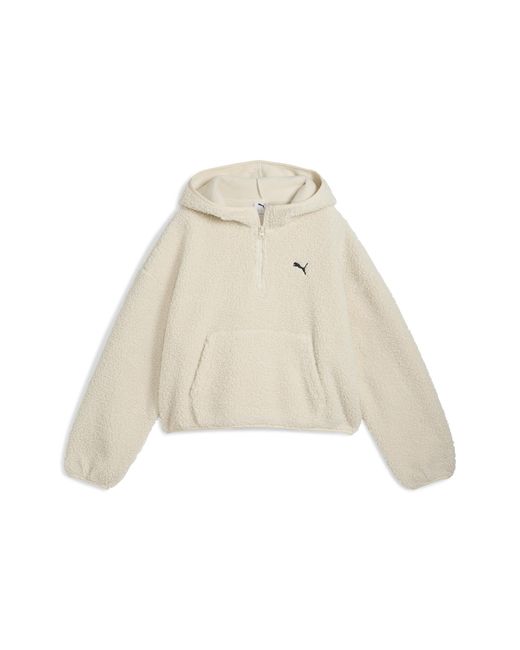 PUMA Natural Wardrobe Essentials Oversized Polarfleece Hoodie Damen, Kleidung