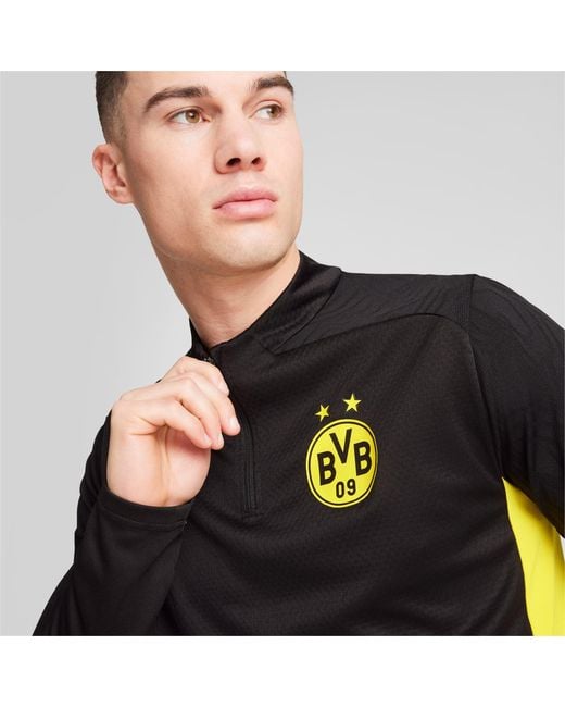 PUMA Black Borussia Dortmund Quarter-Zip Training Top , /Faster for men