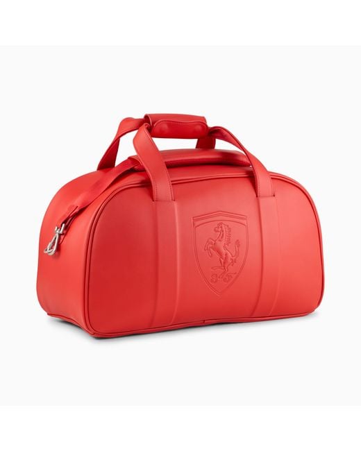 PUMA Red Scuderia Ferrari Hp Race Premium 28L Duffle Bag