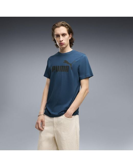 PUMA Blue Ess No. 1 Logo T-Shirt for men