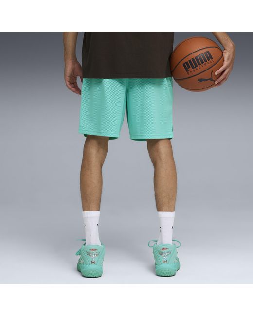 PUMA Green Melo World Oversized 7" Basketball Shorts for men