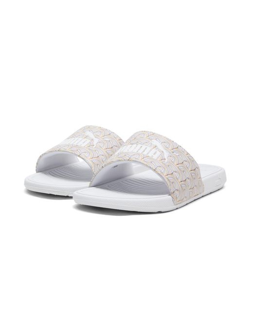 PUMA White Cool Cat 2.0 Pride Slides for men