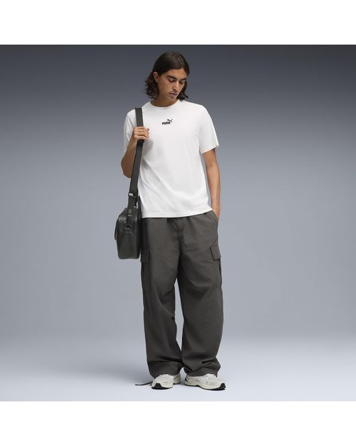 PUMA Gray Essentials Small No.1 Logo T-Shirt for men
