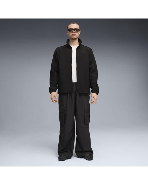 PUMA Black T7 Woven Track Jacket for men