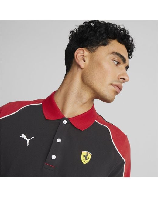PUMA Gray Scuderia Ferrari Polo Shirt for men