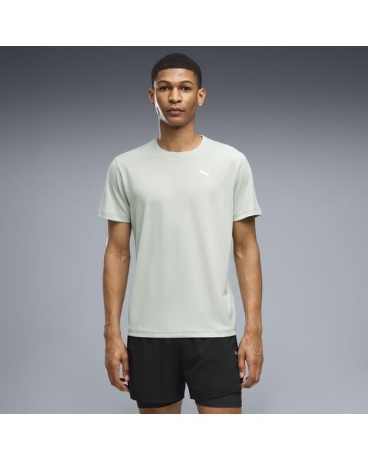 PUMA Gray Greatness Graphic Running T-Shirt for men