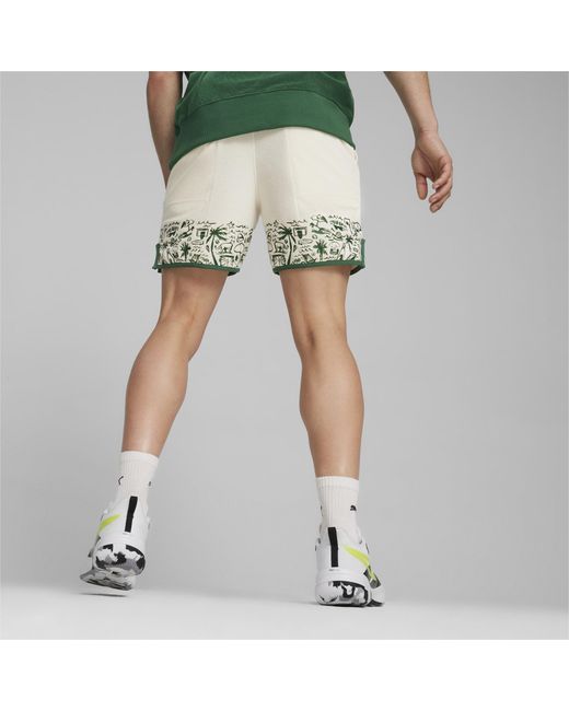 PUMA The Fairgrounds Terry Basketball-Shorts in White für Herren