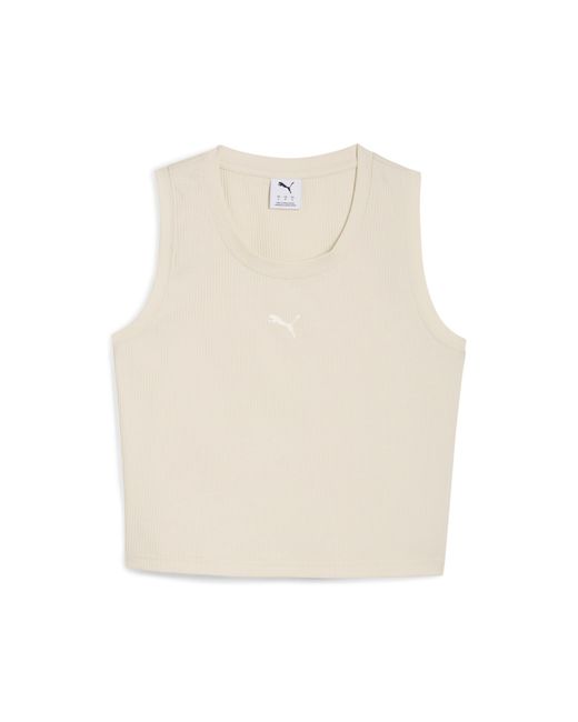 PUMA Gray Elevated Essentials Ribbed Tank Top
