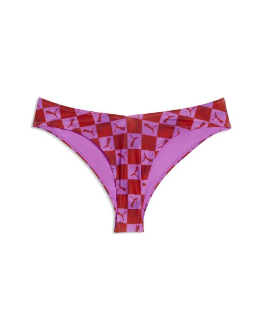 PUMA Purple Swim Printed Brazilian Briefs