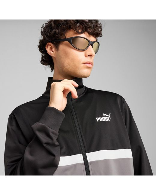 PUMA Poly Colourblock Trainingspak in het Black voor heren