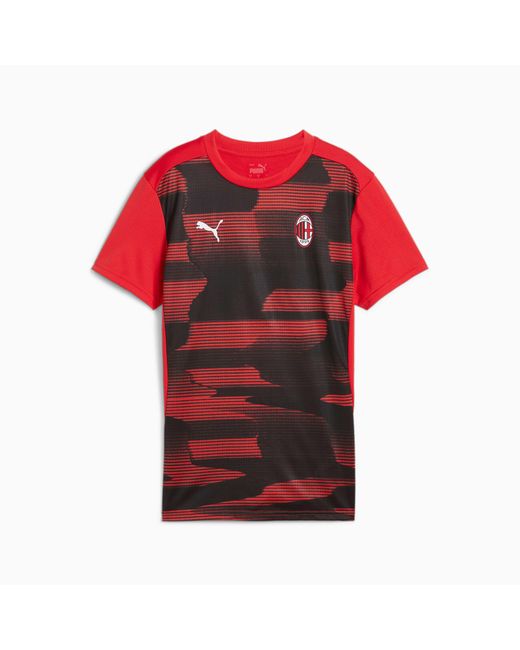 PUMA Ac Milan Prematch-shirt Met Korte Mouwen Voor in het Red