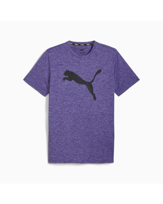 PUMA Purple Favourite Heather Cat Training T-Shirt for men