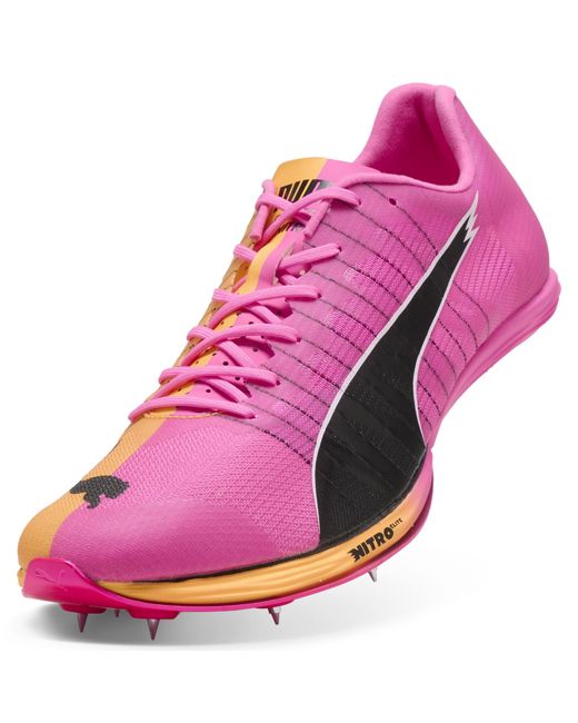 PUMA Pink Evospeed Forte Nitro Elite Sprint Spikes