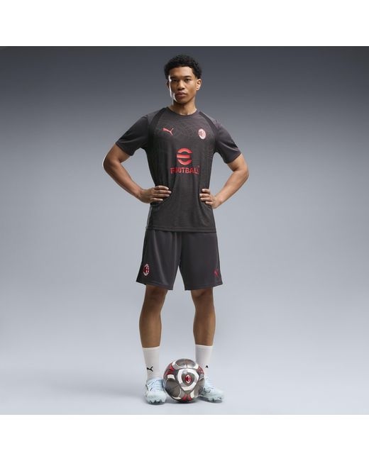 PUMA Gray Ac Milan Slim Training Shorts for men