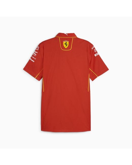 PUMA Red Scuderia Ferrari 2024 Replica Collection Team Shirt for men