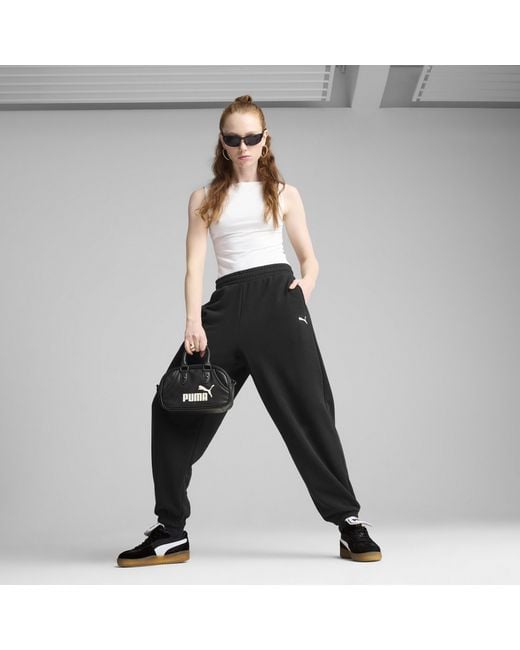 PUMA Black Wardrobe Essentials Relaxed Sweatpants